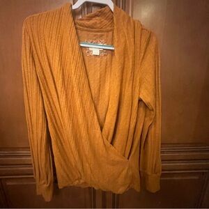 Maeve by Anthropologie Large Oversized Orange Sweater
